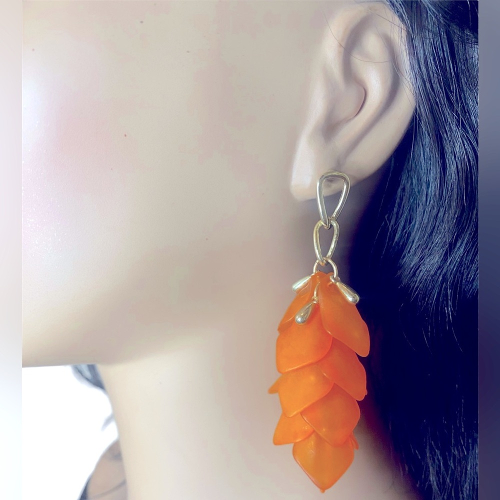 Natasha Orange dangle Earrings